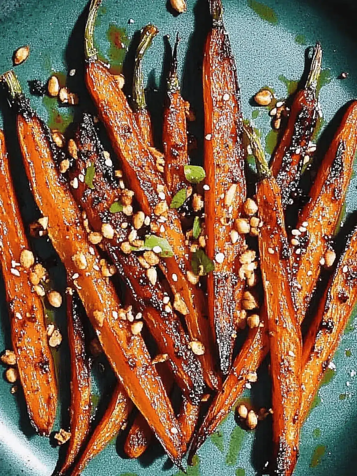 Miso Roasted Carrots with Crunchy Nut Topping Delightfulness 2 Miso Roasted Carrots with Crunchy Nut Topping Delightfulness