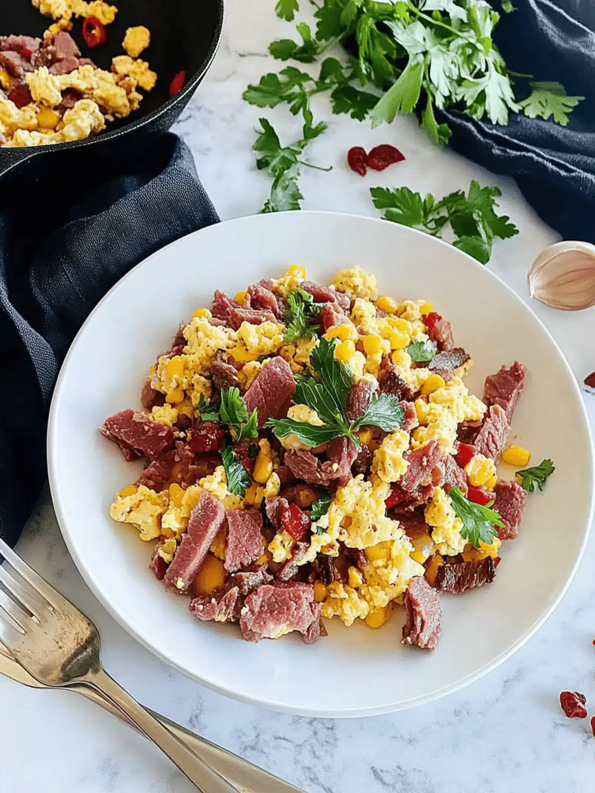 Savory Corned Beef & Egg Scramble Ready in 15 Minutes 3 Savory Corned Beef & Egg Scramble Ready in 15 Minutes
