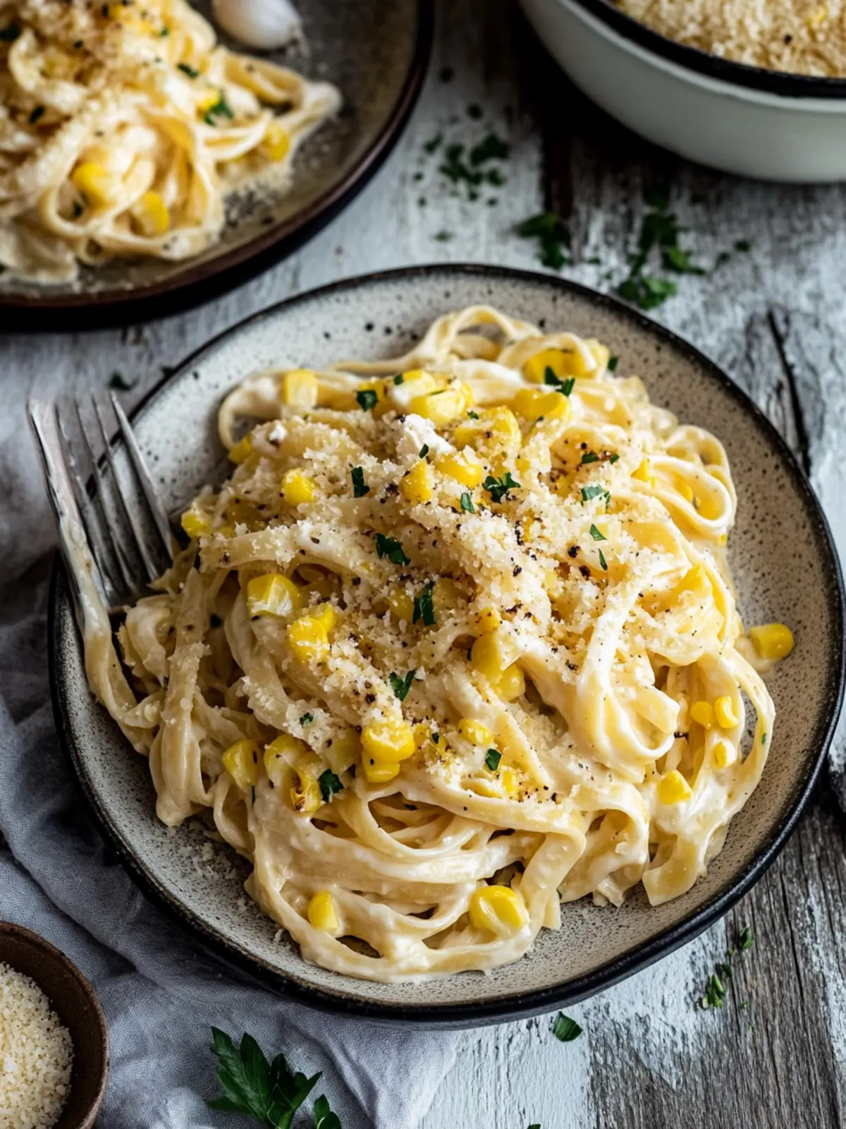 Creamy Corn Fettuccine That Will Brighten Your Dinner Table 4 Creamy Corn Fettuccine