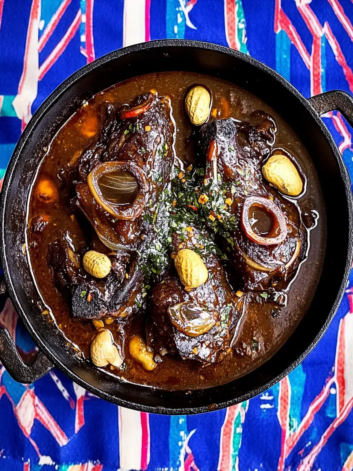 Savory Glazed Beef Shanks with Coffee and Peanuts Delight 2 Glazed Beef Shanks with Coffee and Peanuts