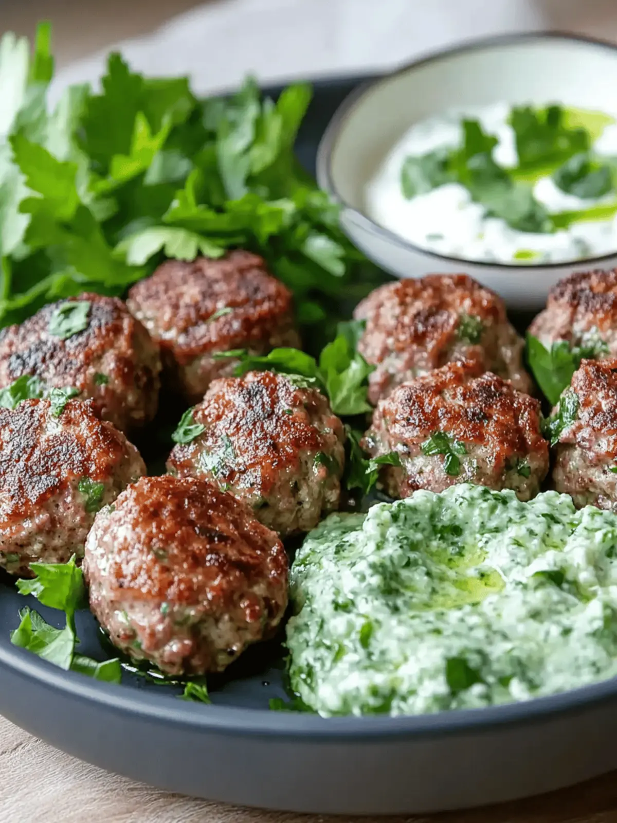 Irresistible Spicy Lamb Meatballs With Green Goddess Dip 4 Spicy Lamb Meatballs With Green Goddess Dip