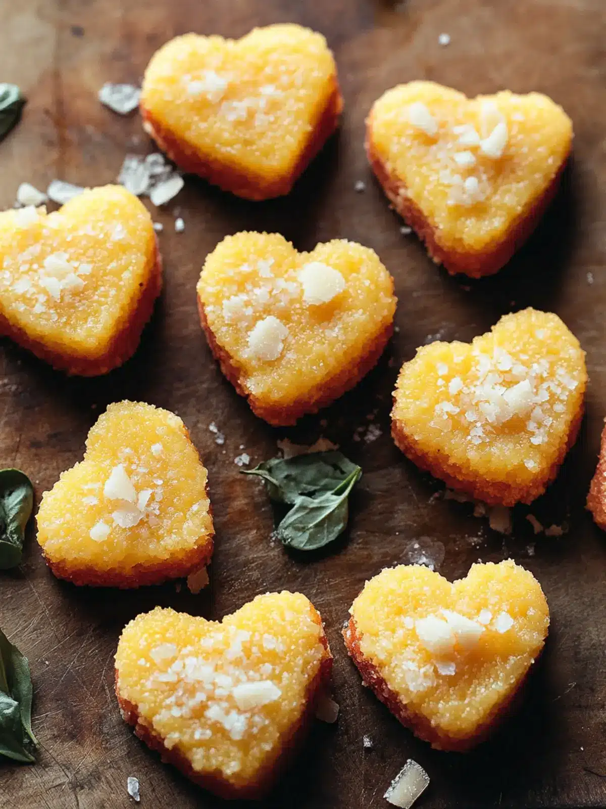 Delicious Heart-Shaped Polenta Bites for Fun Appetizers 2 Heart-Shaped Polenta Bites