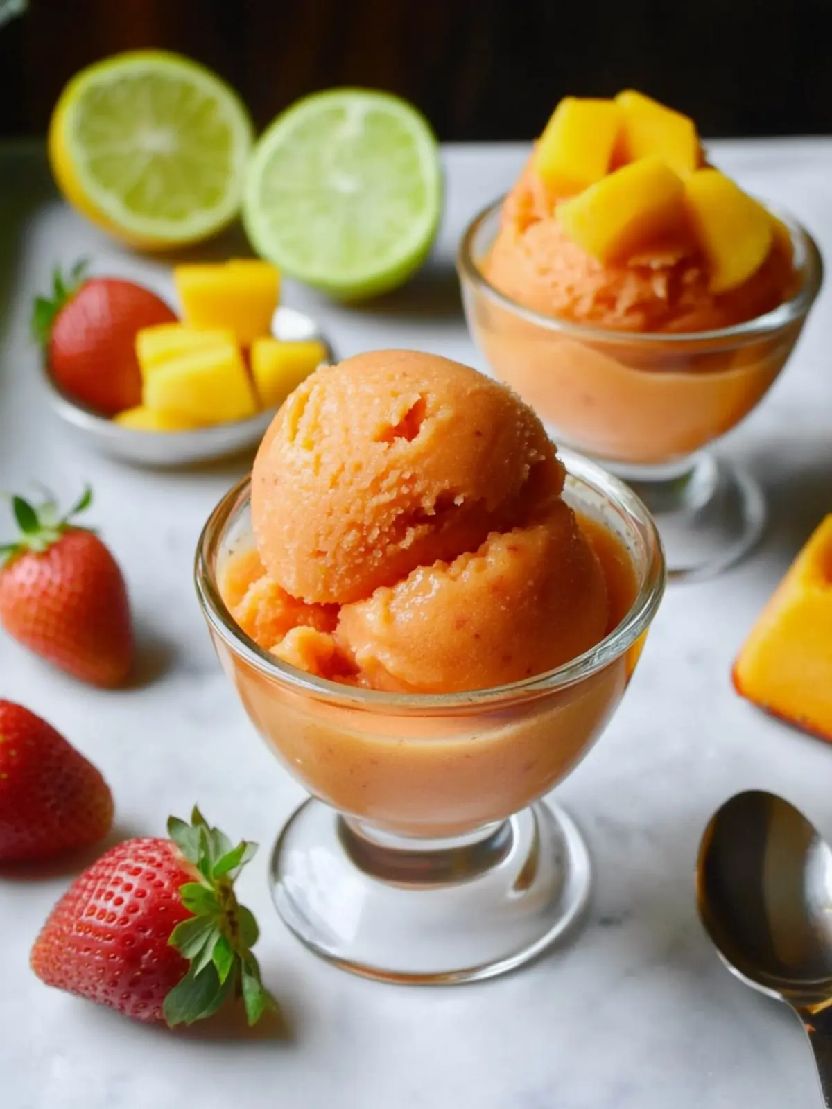 Easy Strawberry Mango Sorbet Recipe for a Refreshing Treat 2 Easy Strawberry Mango Sorbet