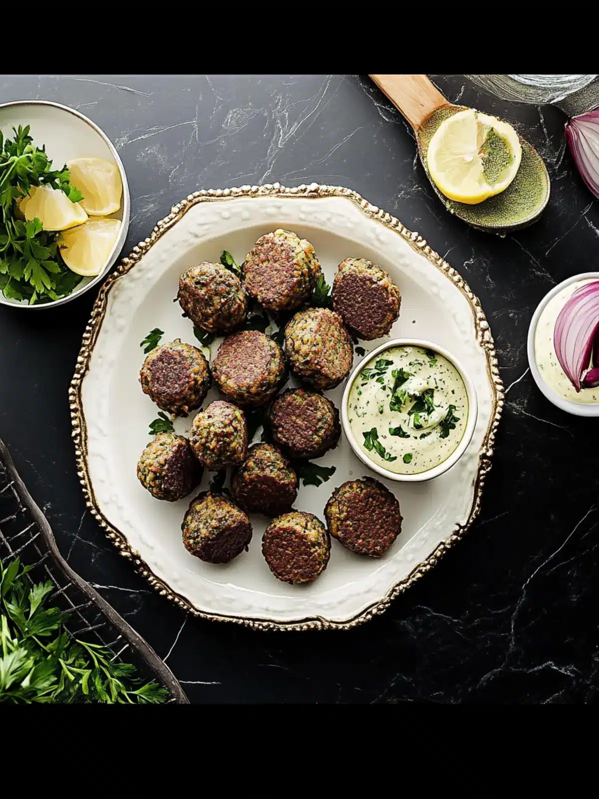 Crispy Falafel with Tahini and Spicy Lemon Herb Sauce Magic 2 Falafel with Tahini and Spicy Lemon Herb Sauce