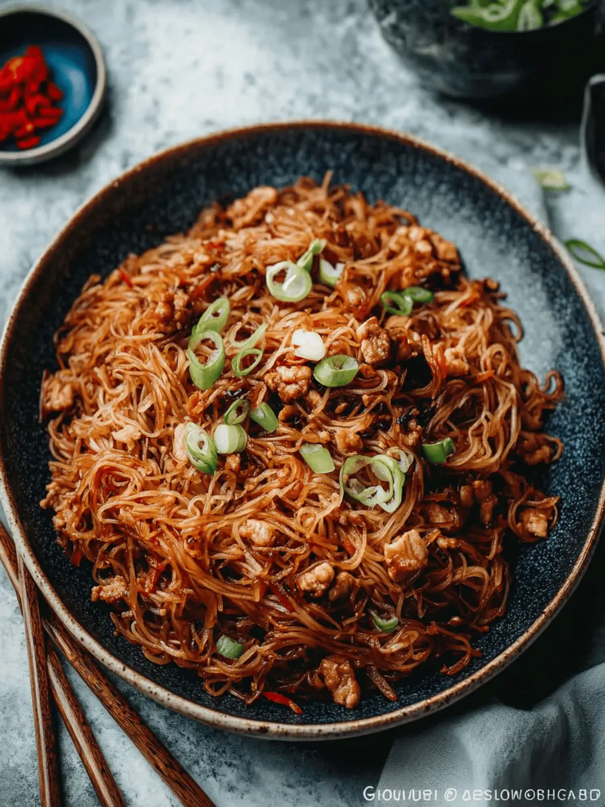 Savor This Quick Stir Fried Vermicelli with Pork Delight 3 Stir Fried Vermicelli with Pork