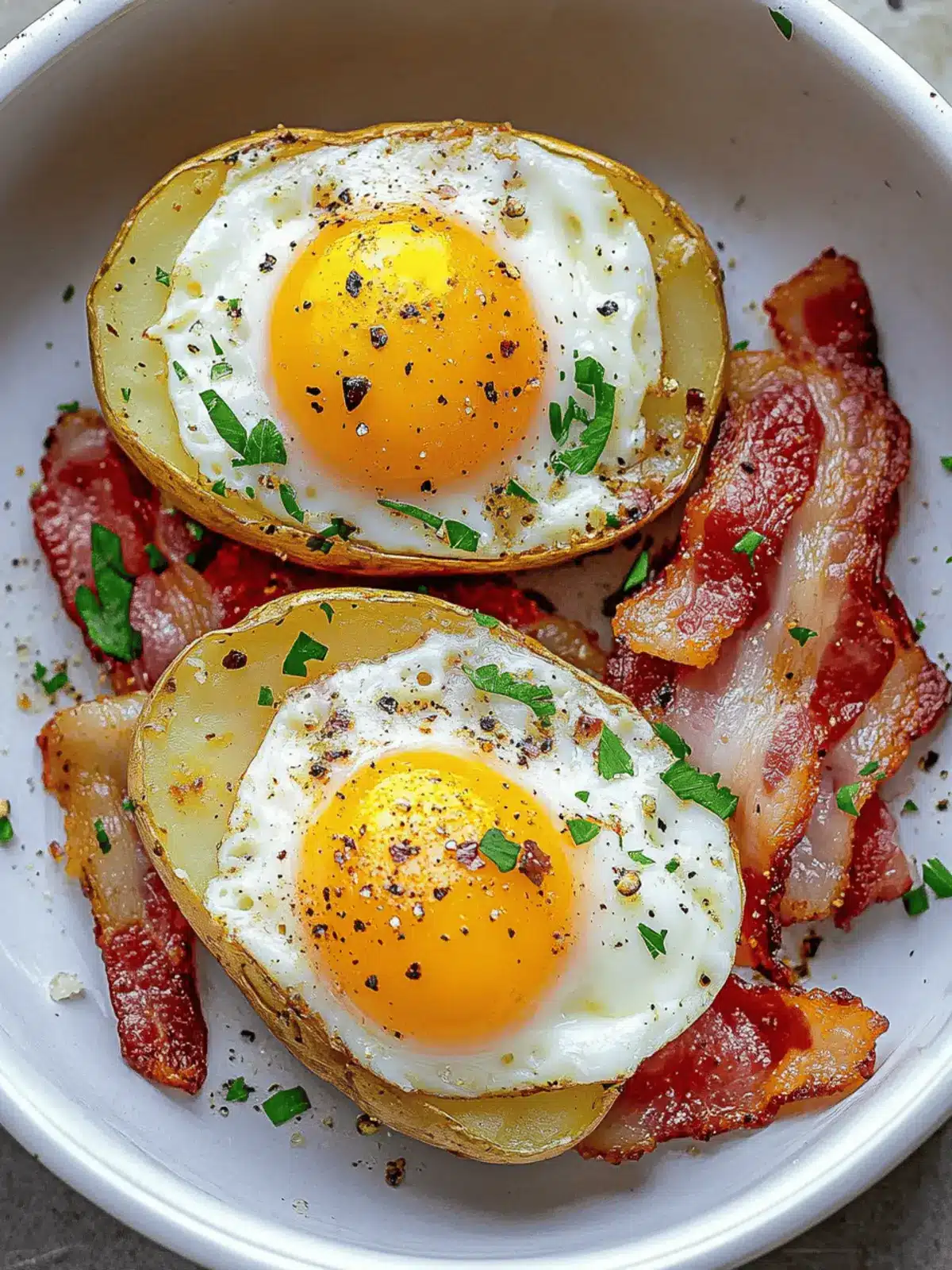 Double Baked Bacon & Egg Potatoes for Ultimate Comfort Food 4 Double Baked Bacon & Egg Potatoes for Ultimate Comfort Food