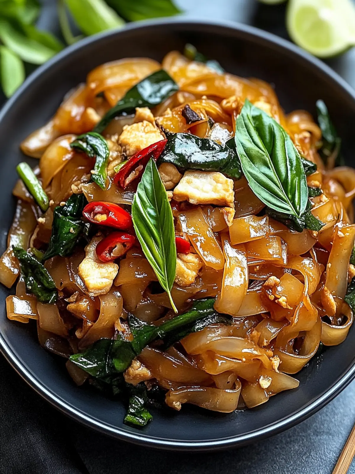 Savor Street Style Thai Drunken Noodles in 30 Minutes! 3 Street Style Thai Drunken Noodles