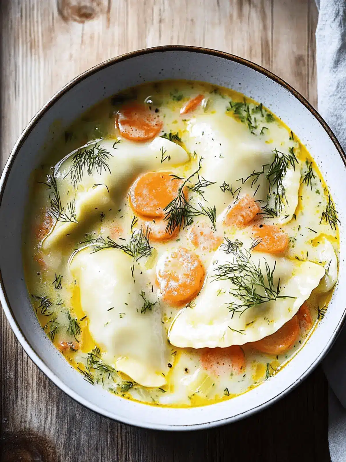 Comforting Pierogi Dill Soup: Ready in Just 30 Minutes! 3 Pierogi Dill Soup