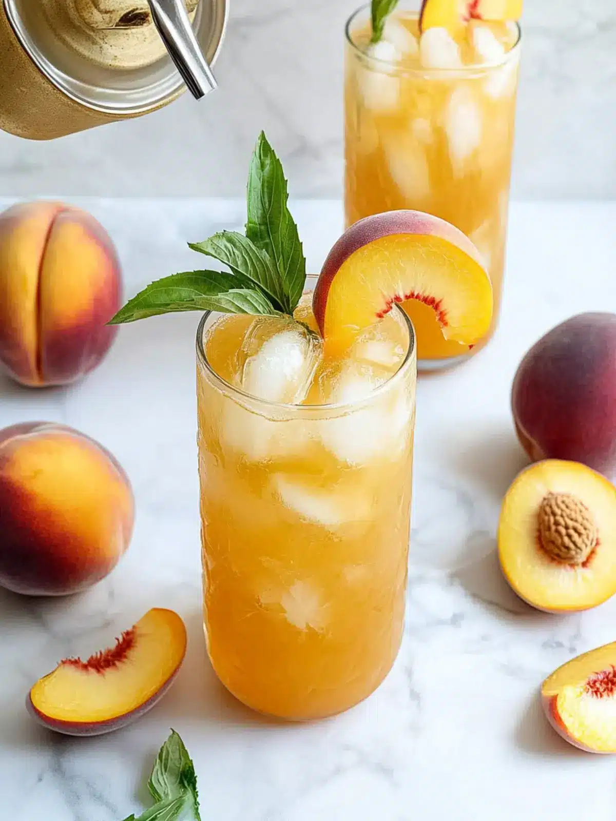 Revitalize Your Day with Iced Peach Green Tea Lemonade 2 Iced Peach Green Tea Lemonade