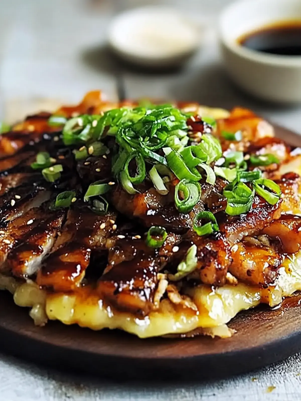 Savor Okonomiyaki with Sticky Soy Pork Belly Bliss 2 Okonomiyaki with sticky soy pork belly