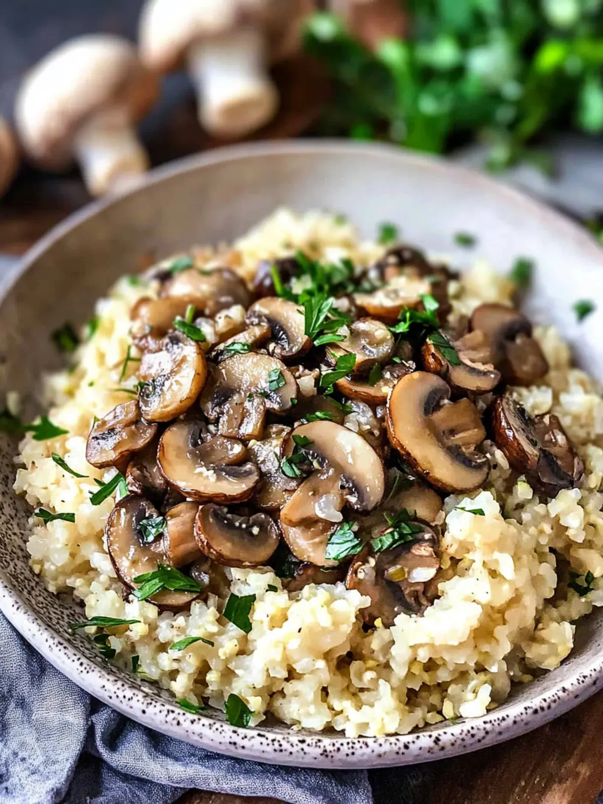 Savory Cauliflower Mushroom Rice for a Perfect Dinner Twist 4 Cauliflower Mushroom Rice