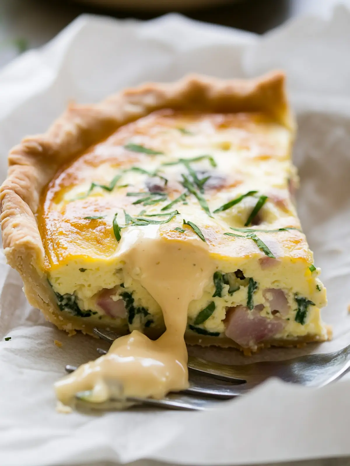 Savory Eggs Benedict Quiche with Creamy Hollandaise Sauce 4 Eggs Benedict Quiche with Hollandaise Sauce
