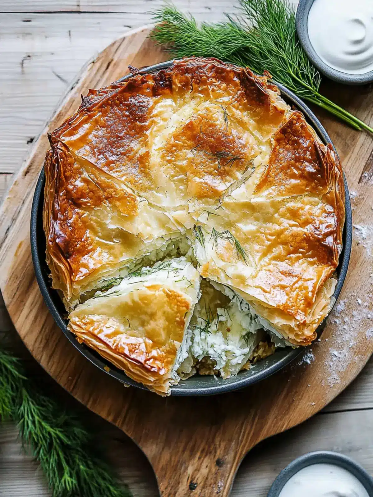 Savory Romanian Feta Pie with Dill & Easy Phyllo Options 3 Romanian Feta Pie with Dill & Handmade or Store Bought Phyllo