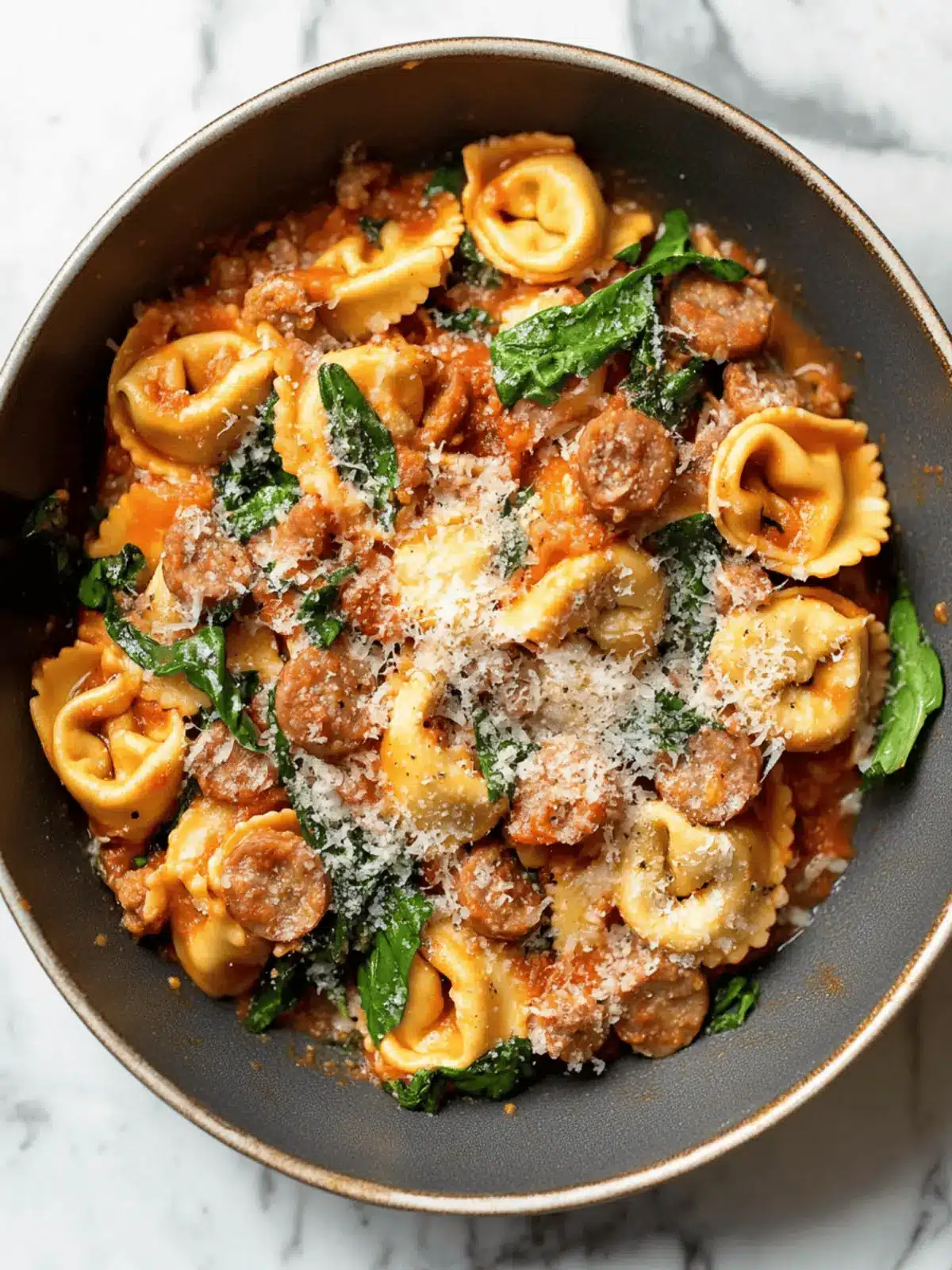 One Pan Tortellini with Sausage for a Cozy Family Dinner 2 One Pan Tortellini with Sausage