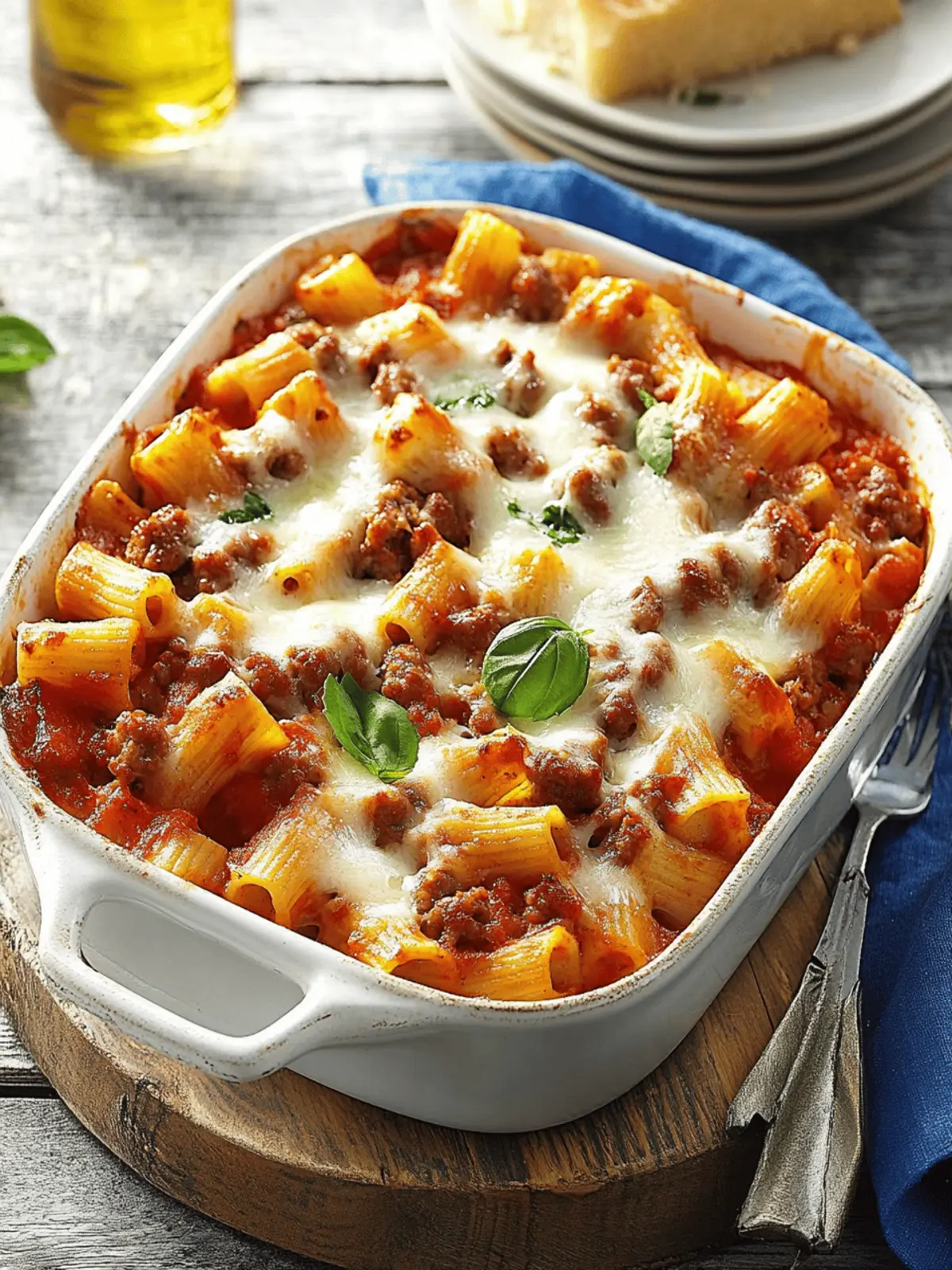Four-Cheese Sausage Rigatoni: Comfort Food Delight at Home 4 Four-Cheese Sausage Rigatoni
