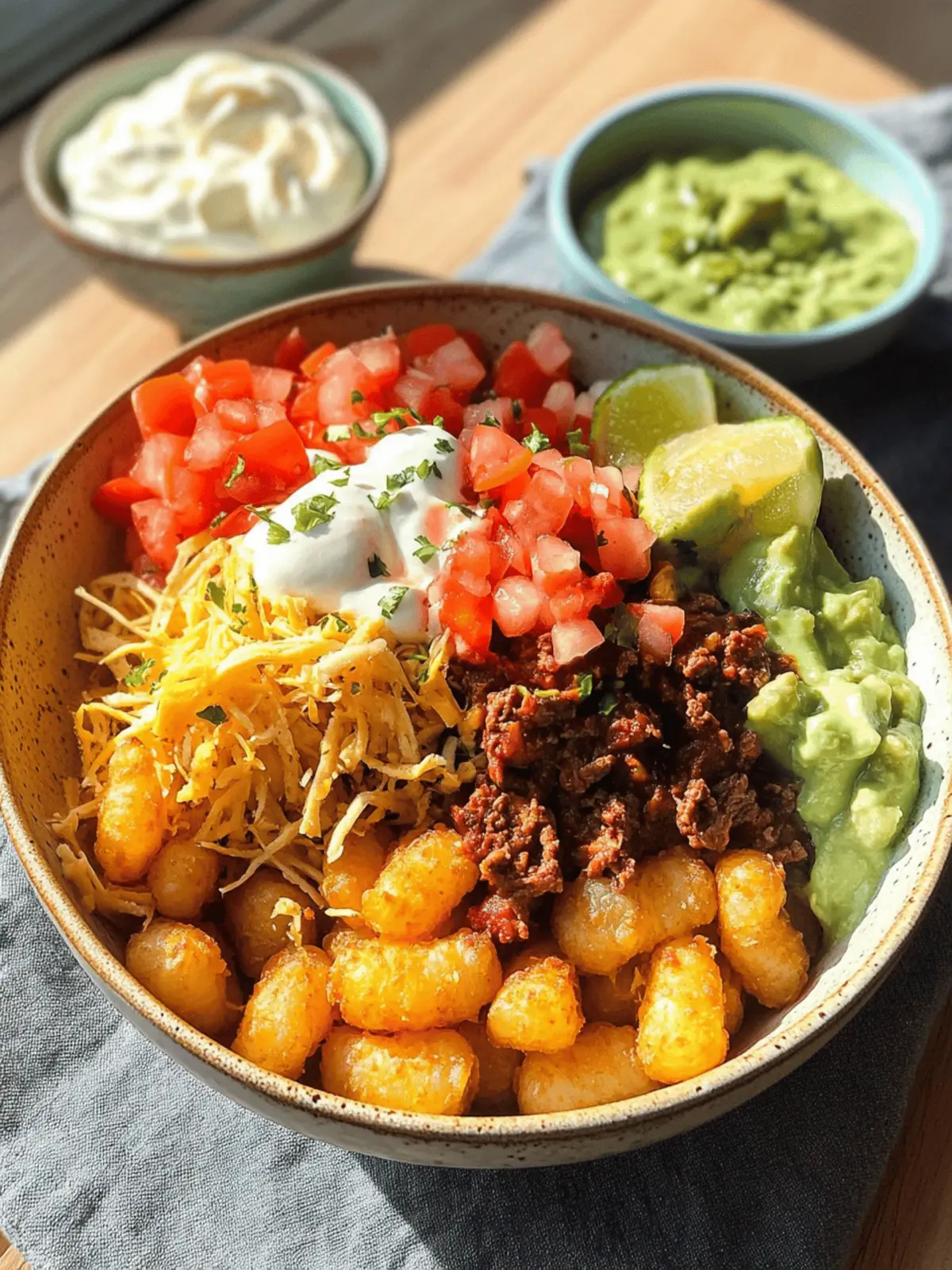 Crispy Tater Tot Taco Bowl: A Fun Family Dinner Delight 3 Tater Tot Taco Bowl