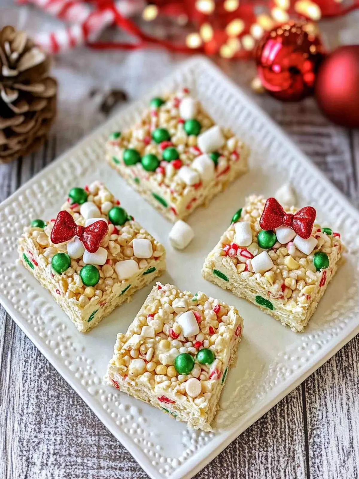White Christmas Marshmallow Rice Bubble Slice for Festive Fun 2 White Christmas Marshmallow Rice Bubble Slice