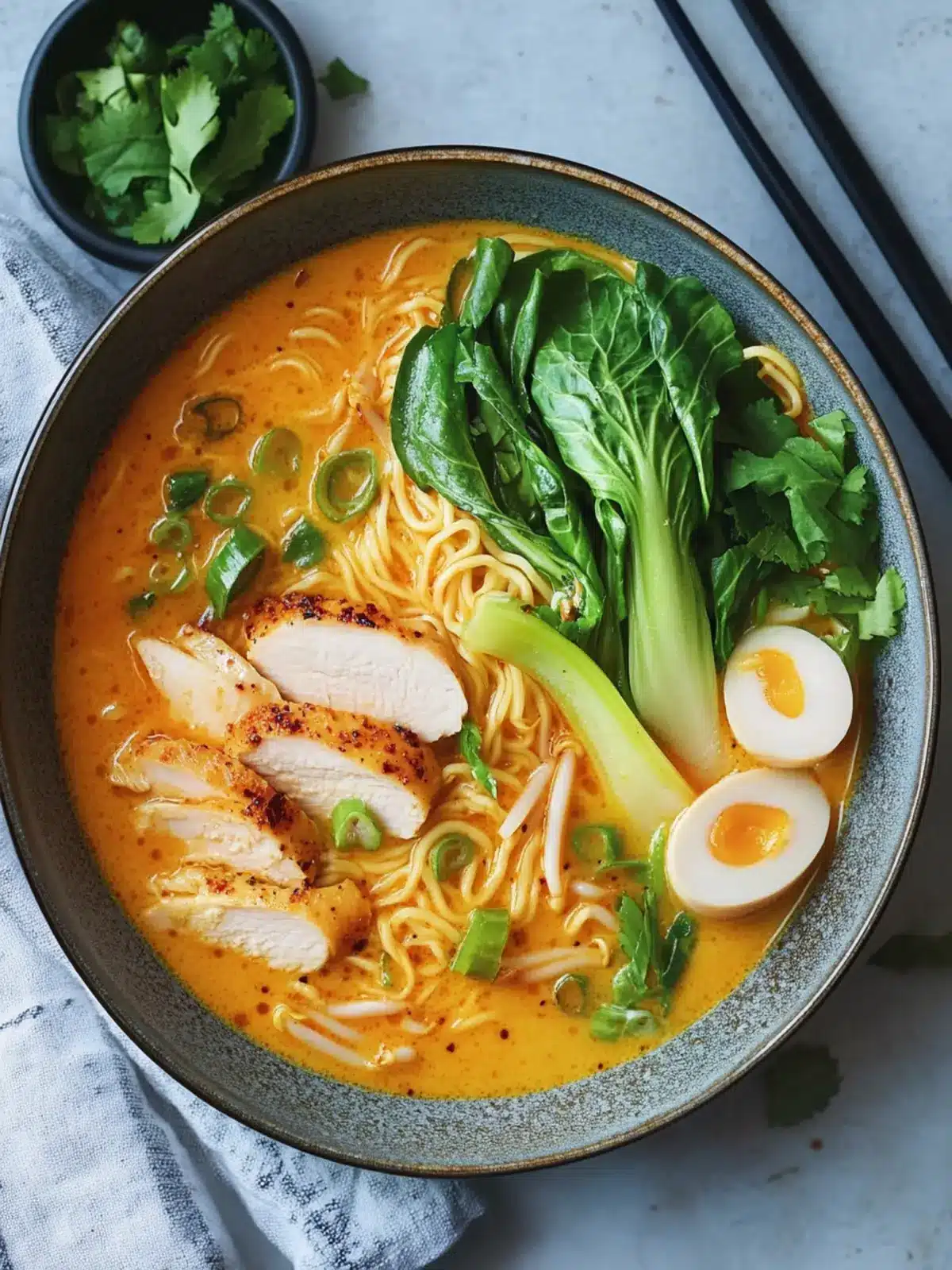Savor Homemade Coconut Curry Ramen with Chicken & Bok Choy 3 Coconut Curry Ramen with Chicken and Bok Choy