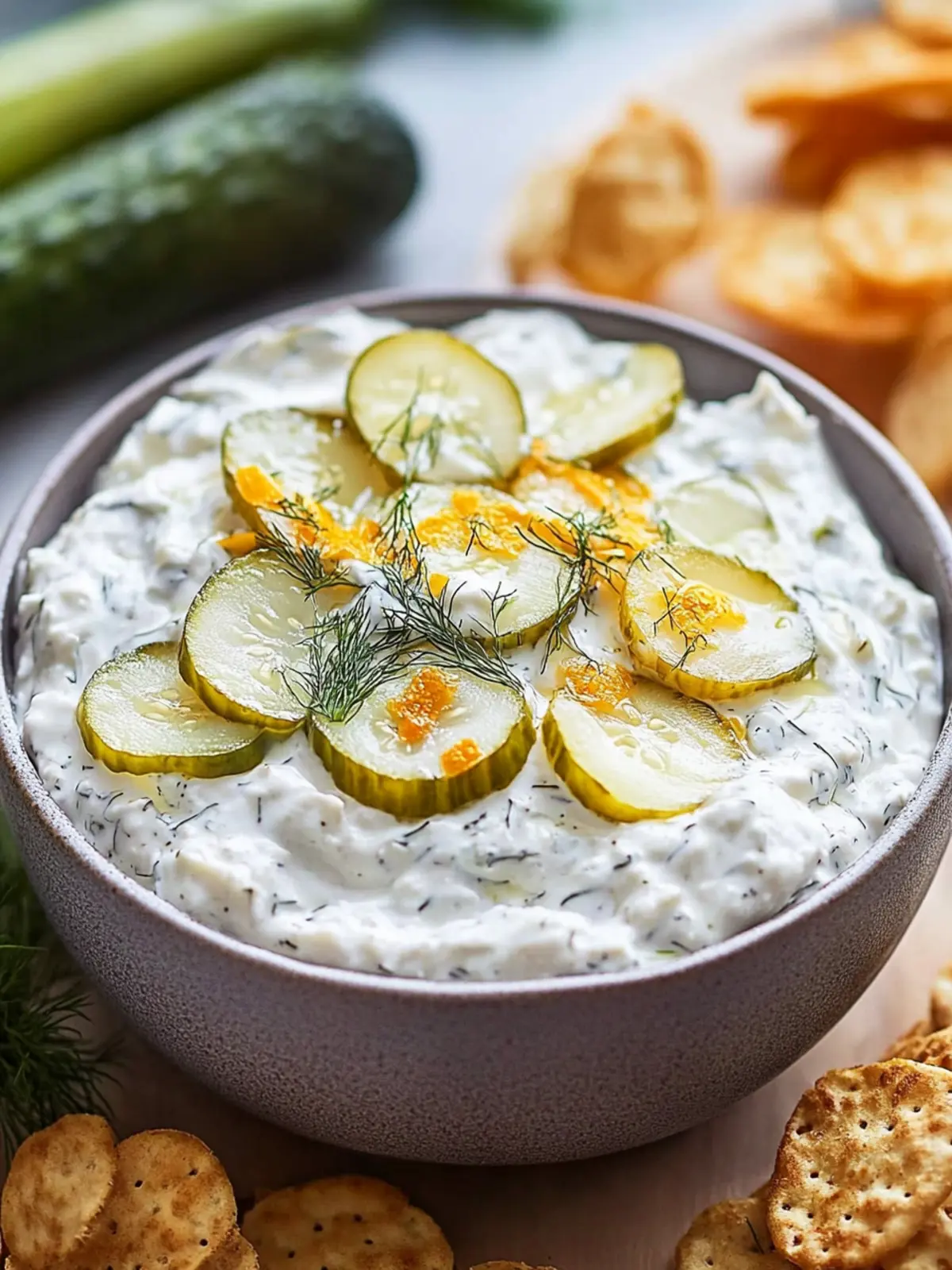 Creamy Cottage Cheese Dill Pickle Dip for Fresh Snacks 4 Cottage Cheese Dill Pickle Dip