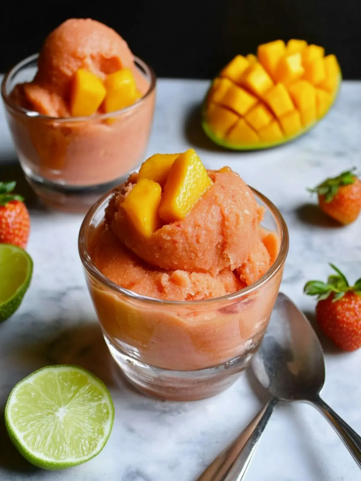 Easy Strawberry Mango Sorbet Recipe for a Refreshing Treat 3 Easy Strawberry Mango Sorbet