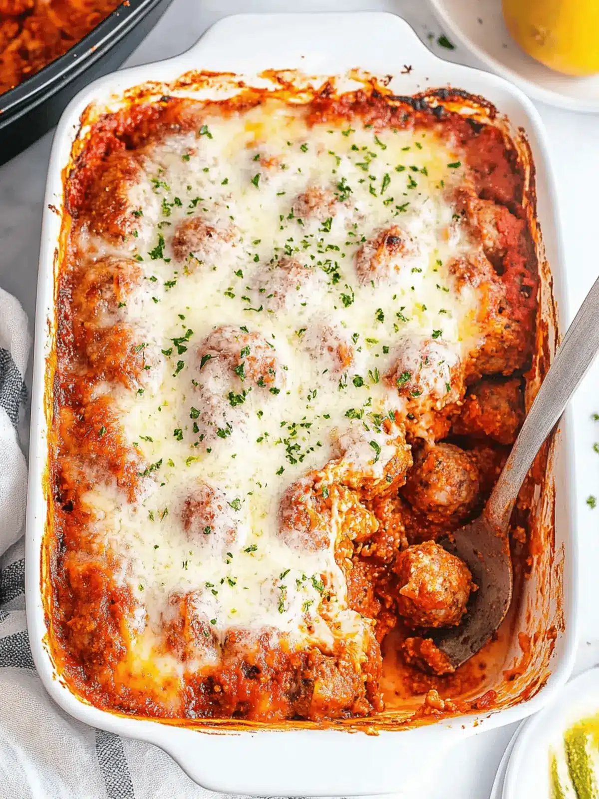 Savory Meatball Parmesan Casserole for a Cozy Family Meal 4 Meatball Parmesan Casserole