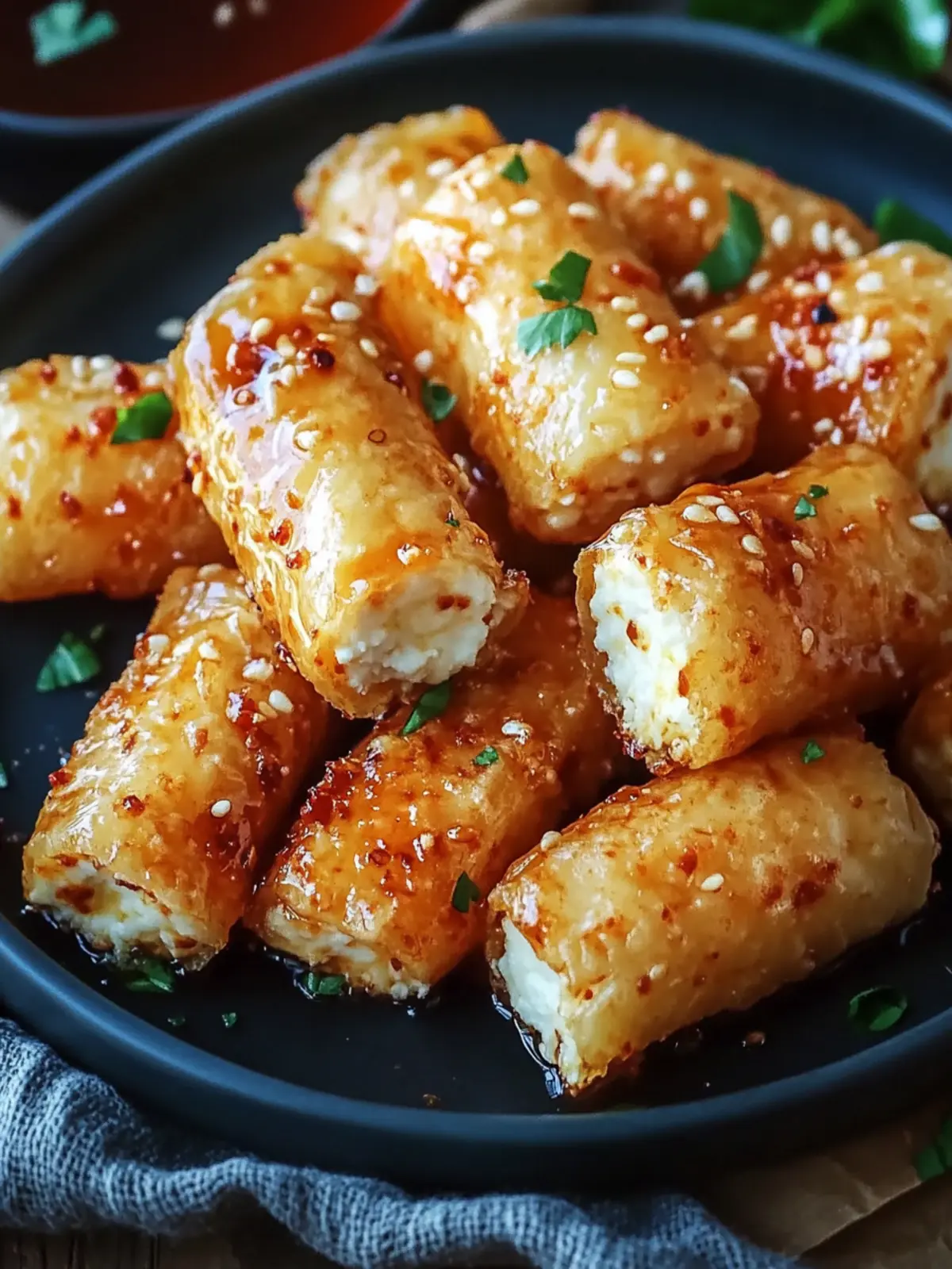 Oven-Fried Feta Rolls with Chili Honey for an Epic Snack 2 Oven-Fried Feta Rolls with Chili Honey