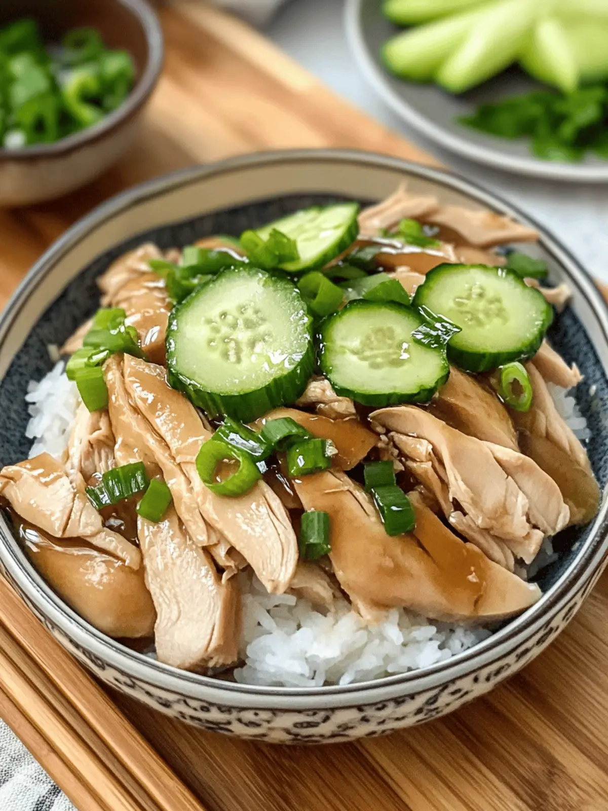 Savory Poached Chinese Chicken with Zesty Ginger Scallion Sauce 4 Poached Chinese Chicken with Ginger Scallion Sauce
