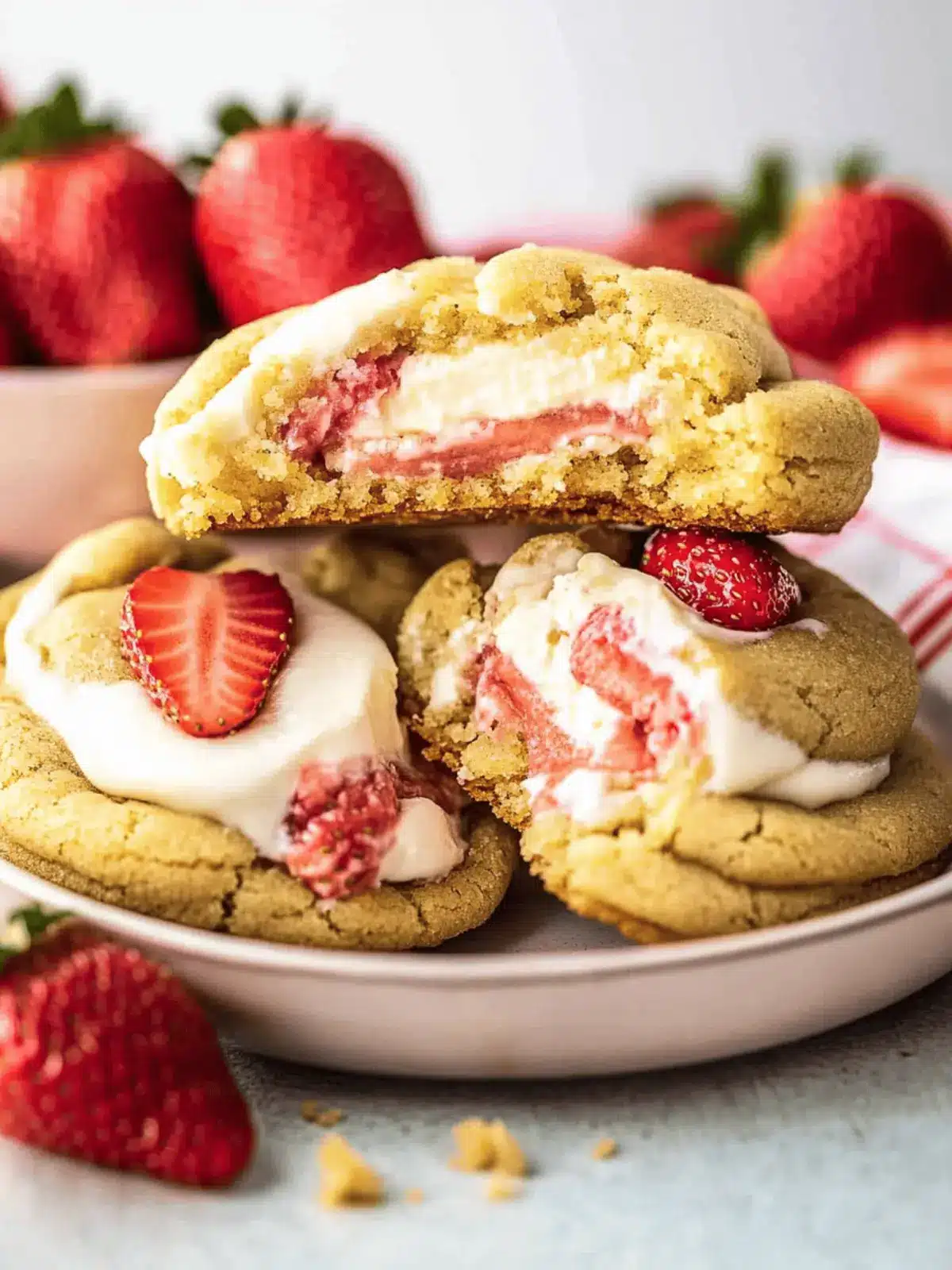 Mouthwatering Strawberry Cheesecake Cookies for Summer Fun 3 strawberry cheesecake cookies