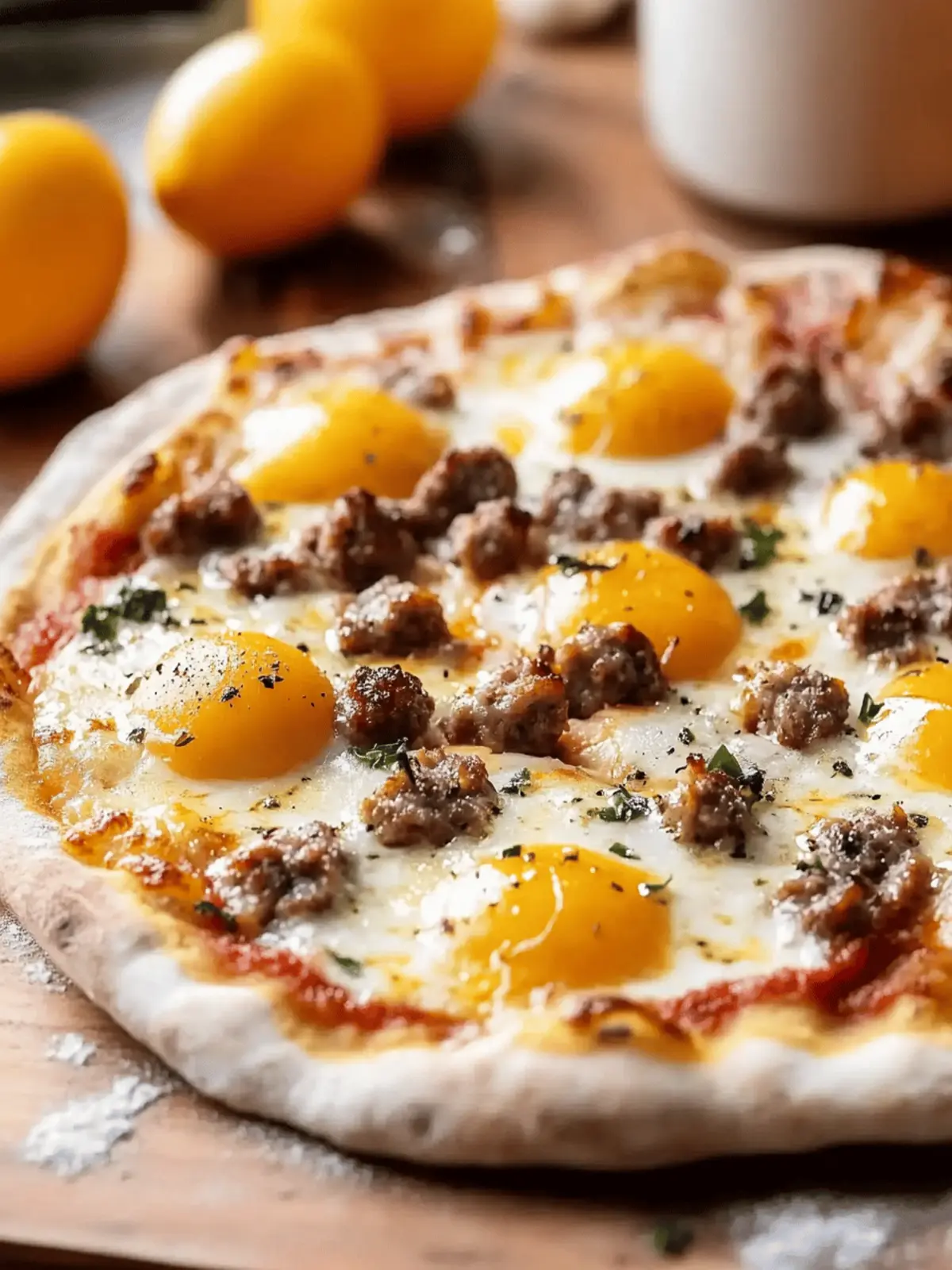 Savory Sausage Breakfast Pizza Ready in Just 30 Minutes 3 Sausage Breakfast Pizza