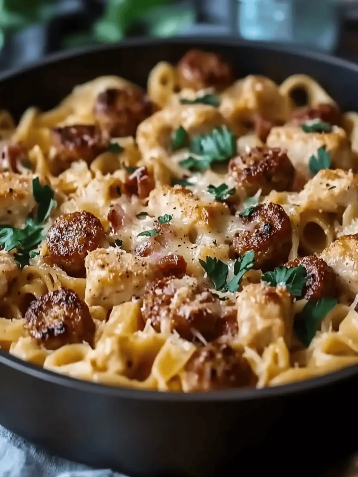 Savory Chicken Apple Sausage One Pan Pasta in 30 Minutes 3 Chicken Apple Sausage One Pan Pasta