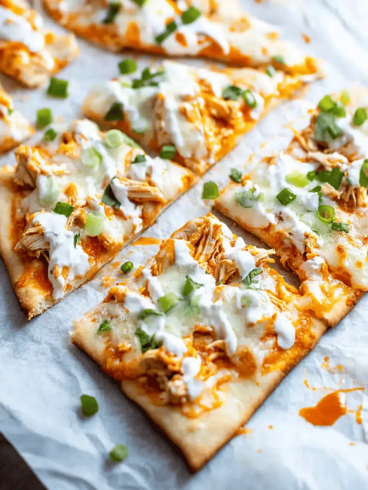 Buffalo Chicken Flatbread: Easy, Spicy Delight in 30 Minutes 2 Buffalo Chicken Flatbread