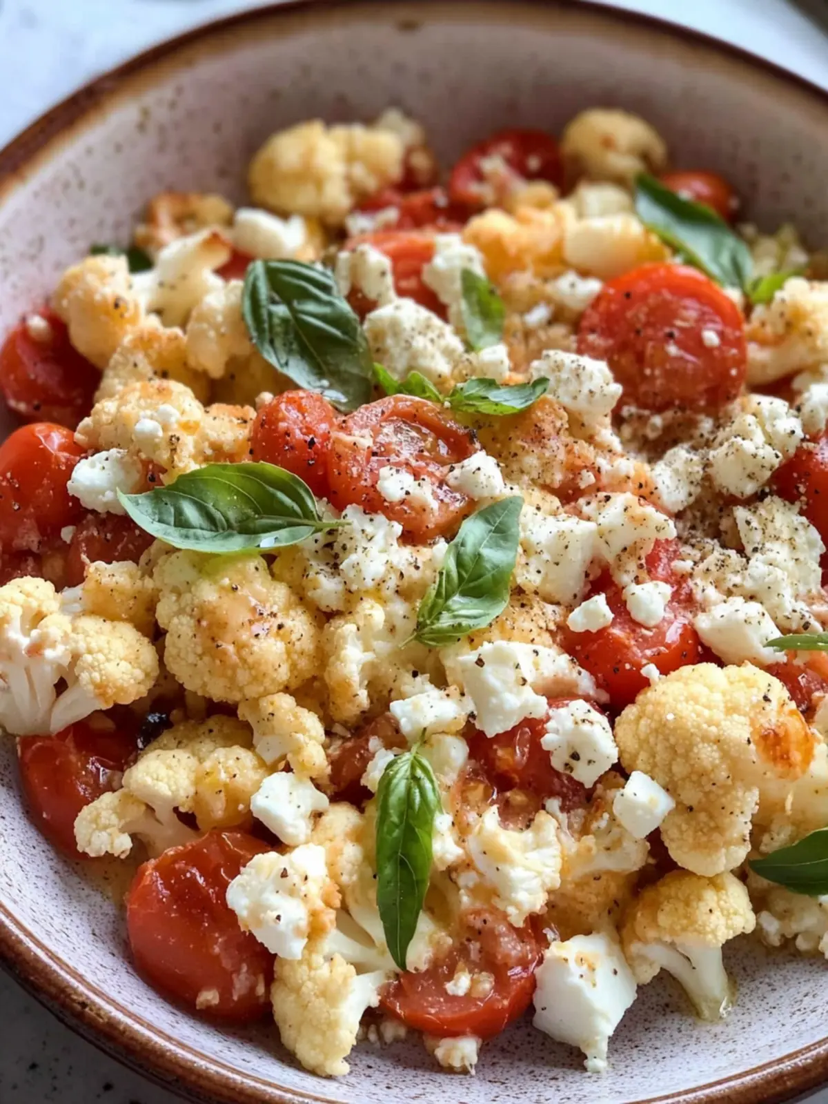 Delicious Greek Tomato and Feta Cauliflower Bake You ll Love 2 Greek Tomato and Feta Cauliflower