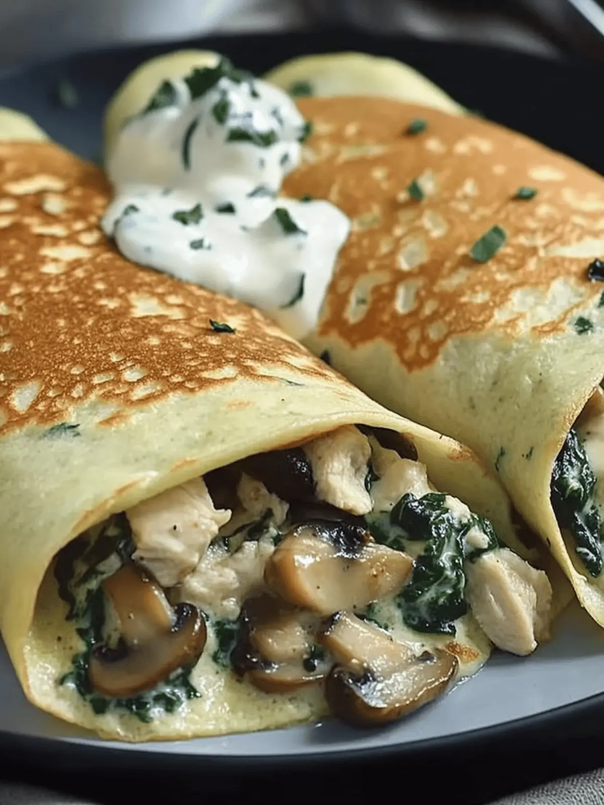 Savory Spinach Mushroom Chicken Crepes for Cozy Brunch Magic 2 Savory Spinach Mushroom Chicken Crepes for Cozy Brunch Magic