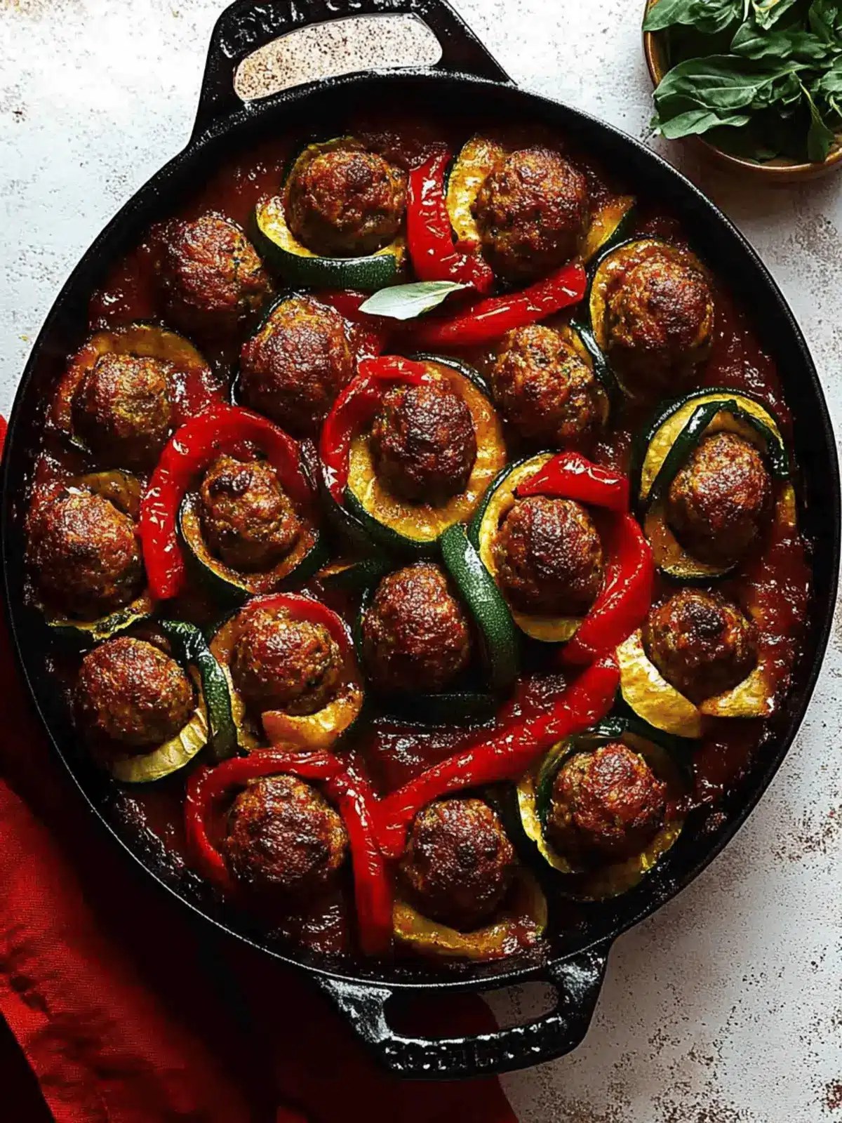 Spice Up Dinner with Moroccan Spiral Meatball Zucchini Bake 4 Moroccan Spiral Meatball Zucchini Bake