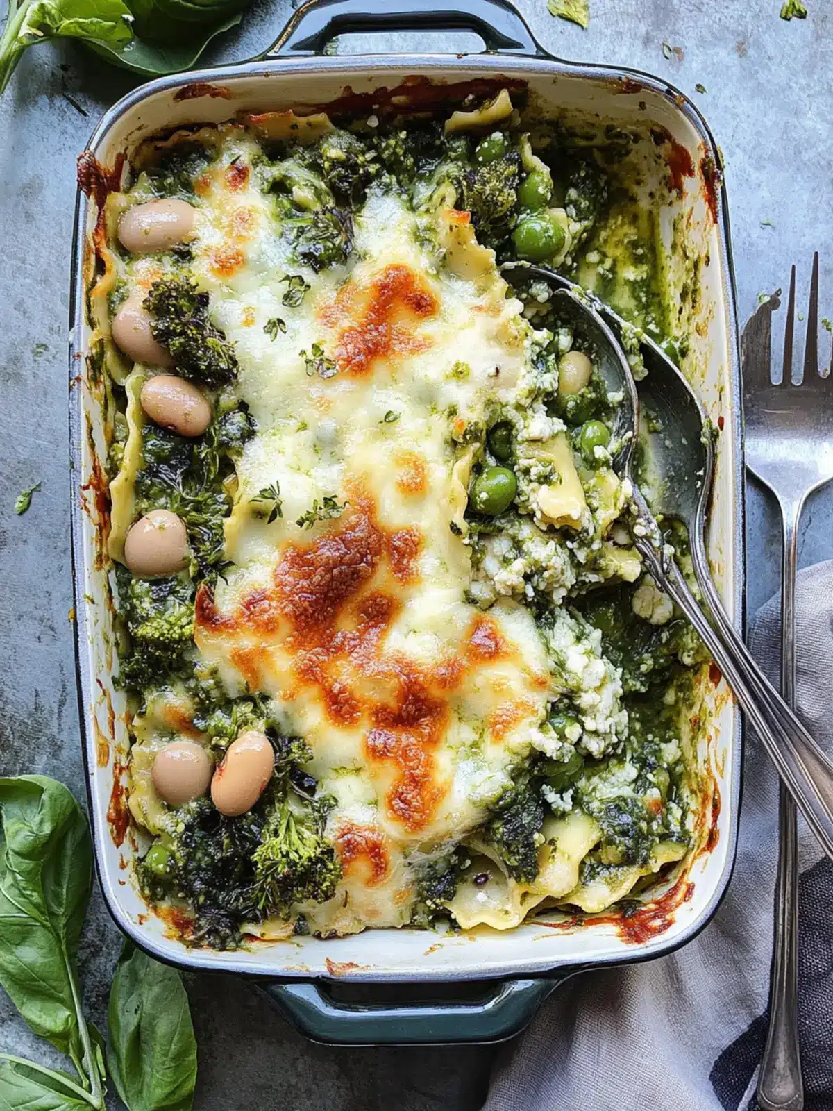 Homemade Green Lasagne With Bean B chamel Delight 4 Green Lasagne With Bean B chamel