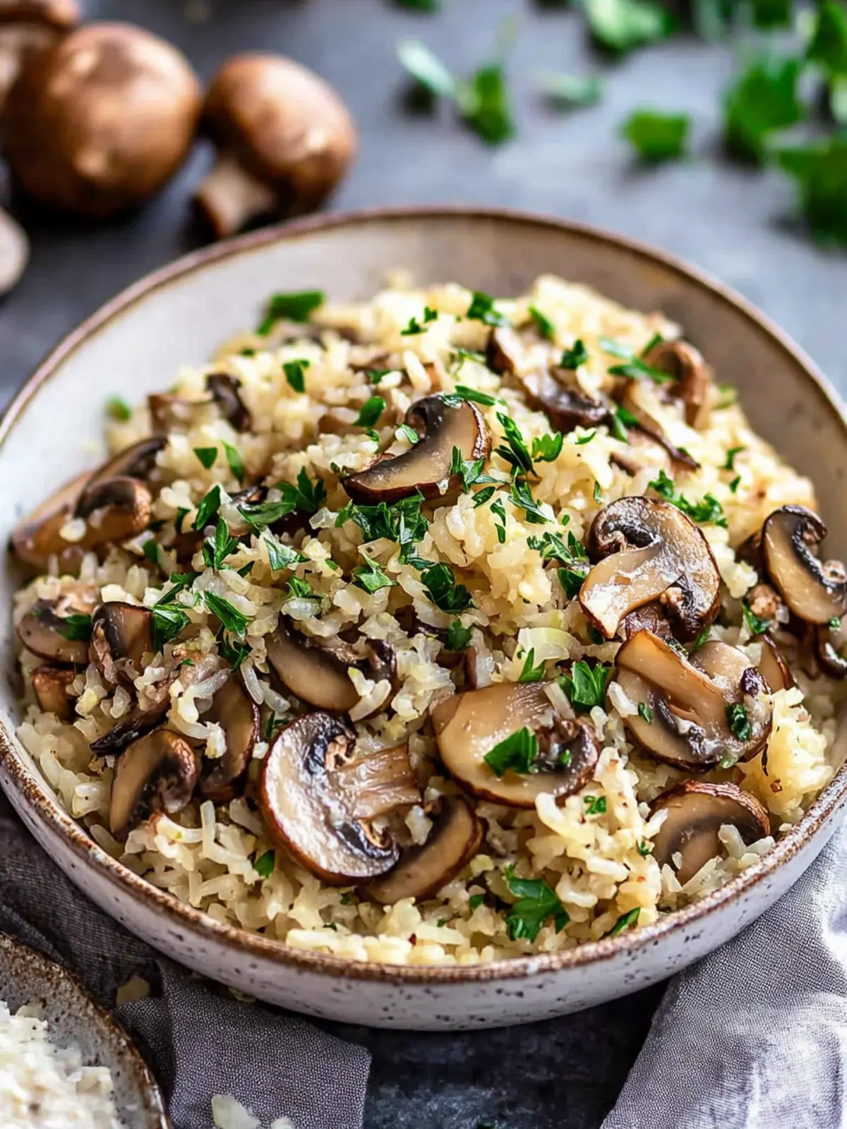 Savory Cauliflower Mushroom Rice for a Perfect Dinner Twist 2 Cauliflower Mushroom Rice