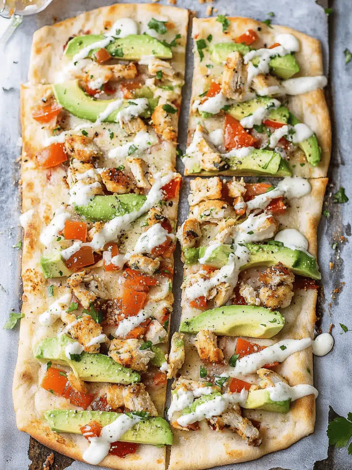 Avocado Chicken Flatbread Pizza That's Guilt-Free Deliciousness 2 Avocado Chicken Flatbread Pizza