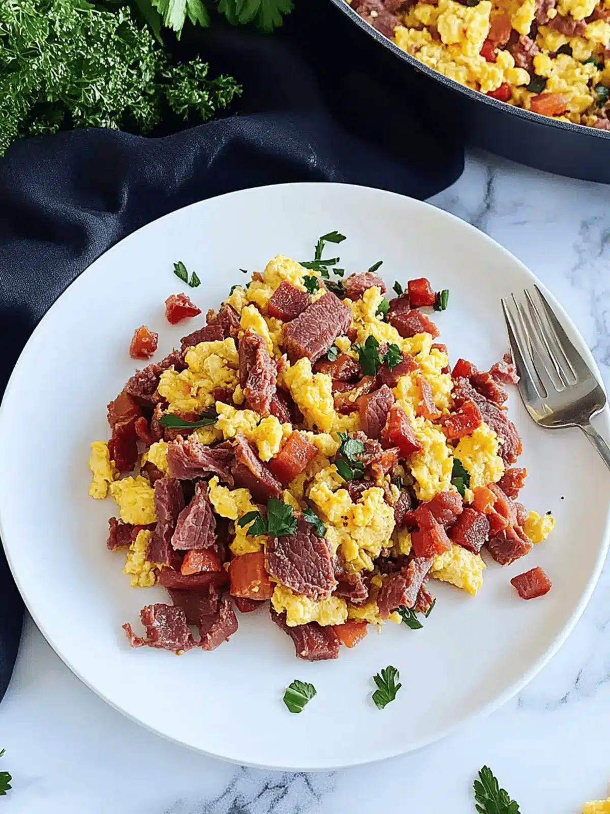 Savory Corned Beef & Egg Scramble Ready in 15 Minutes 2 Savory Corned Beef & Egg Scramble Ready in 15 Minutes