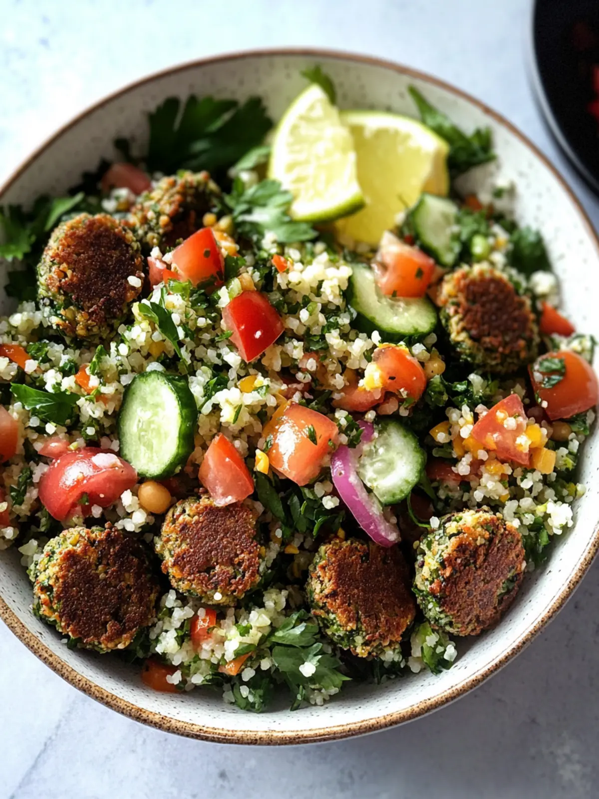 Falafel & Tabbouleh Salad: Freshness That Excites Your Tastebuds 4 Falafel & Tabbouleh Salad