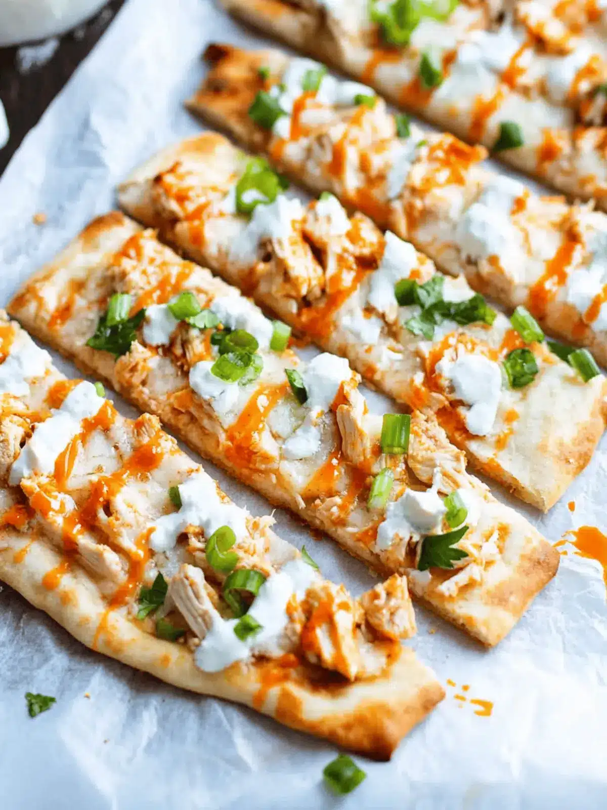 Buffalo Chicken Flatbread: Easy, Spicy Delight in 30 Minutes 4 Buffalo Chicken Flatbread