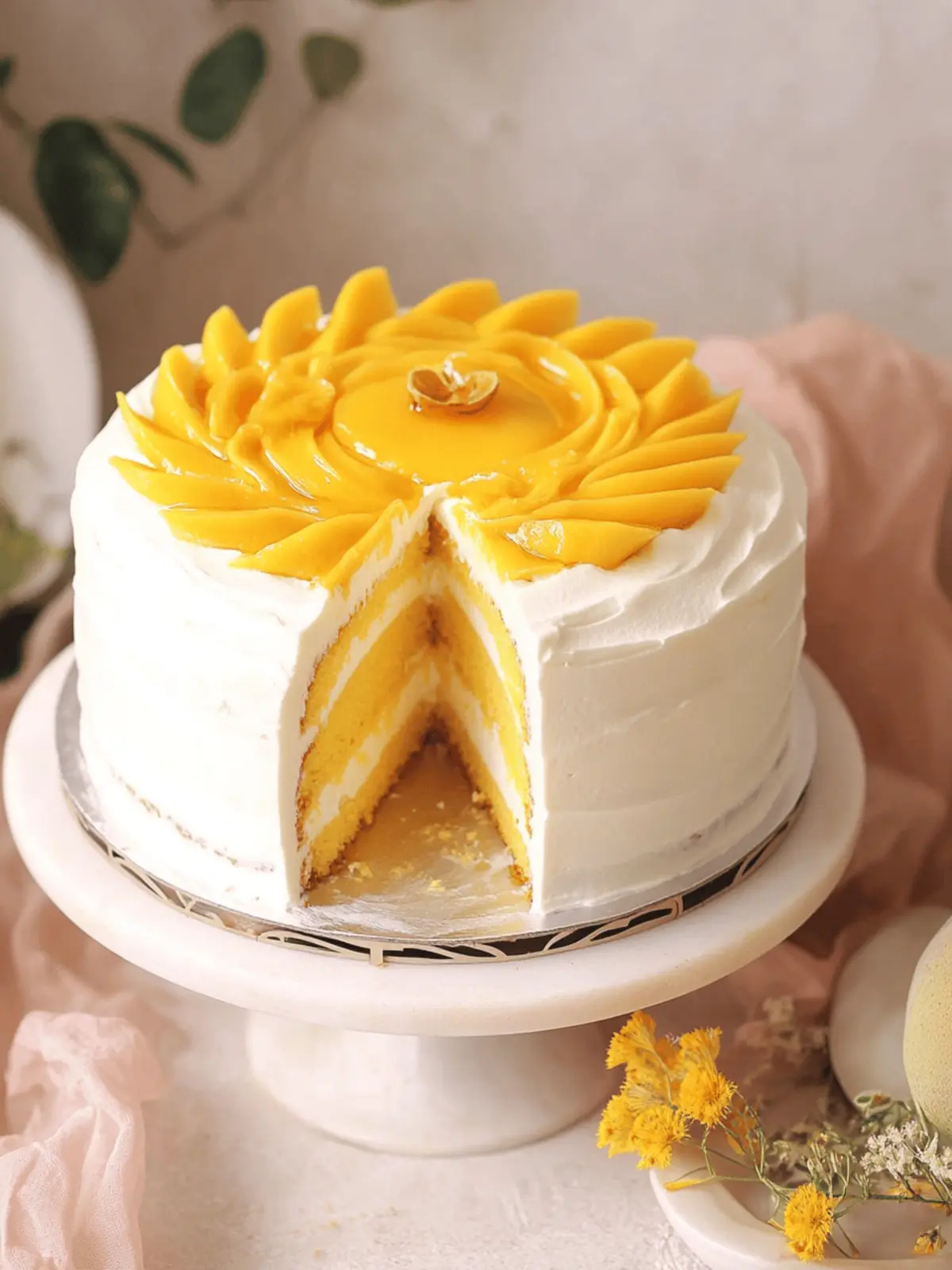 Delightful Mango Cream Chiffon Cake for Tropical Bliss 2 Mango Cream Chiffon Cake