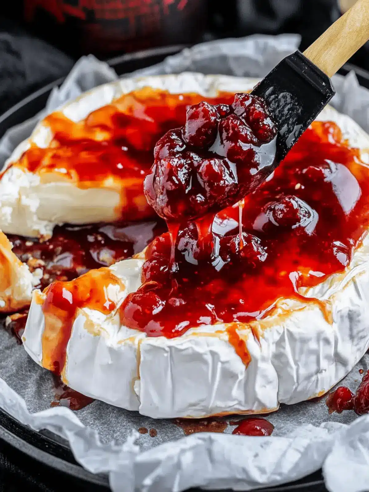 Hauntingly Delicious Halloween Bloody Baked Brie Recipe 2 Halloween Bloody Baked Brie