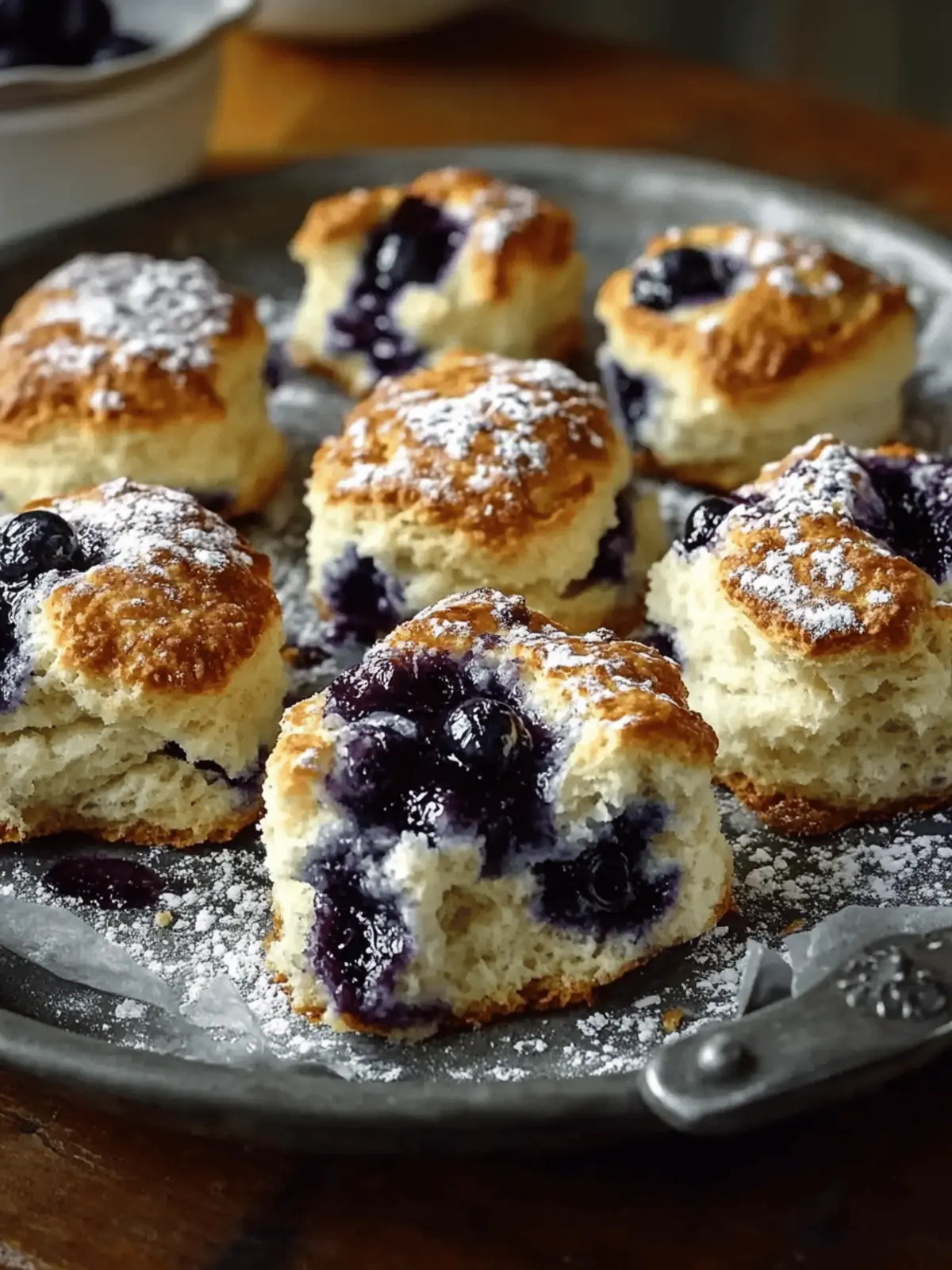 Fluffy Blueberry Biscuits with a Dreamy Lemon Glaze 3 Blueberry Biscuits