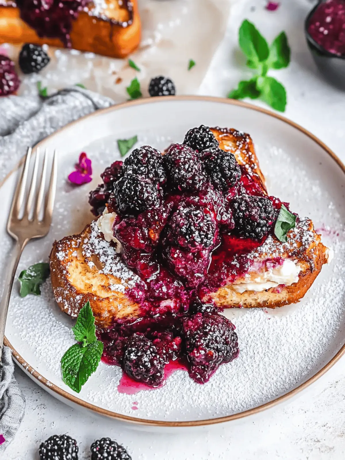 Cream Cheese Stuffed Blackberry Compote French Toast Bliss 2 Cream Cheese Stuffed Blackberry Compote French Toast