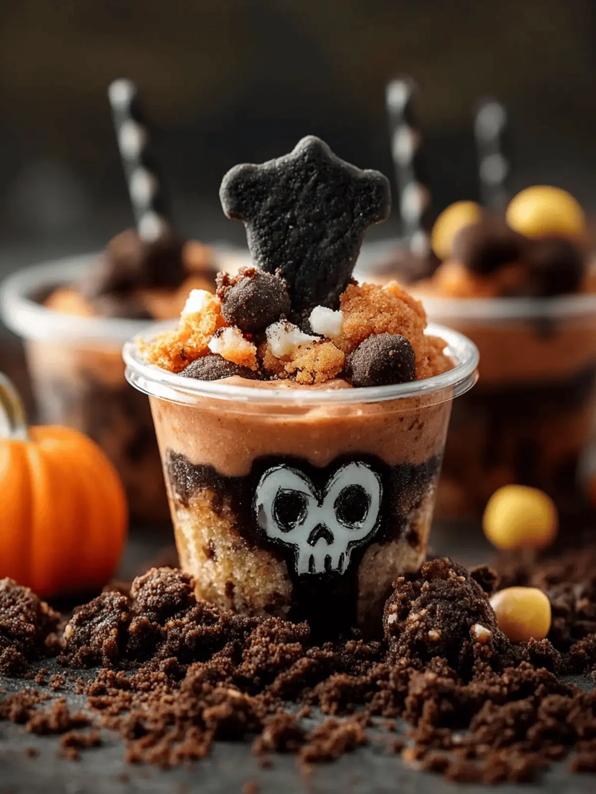 Graveyard Pudding Cookie Cups: Spooky Fun for Halloween! 4 Graveyard Pudding Cookie Cups