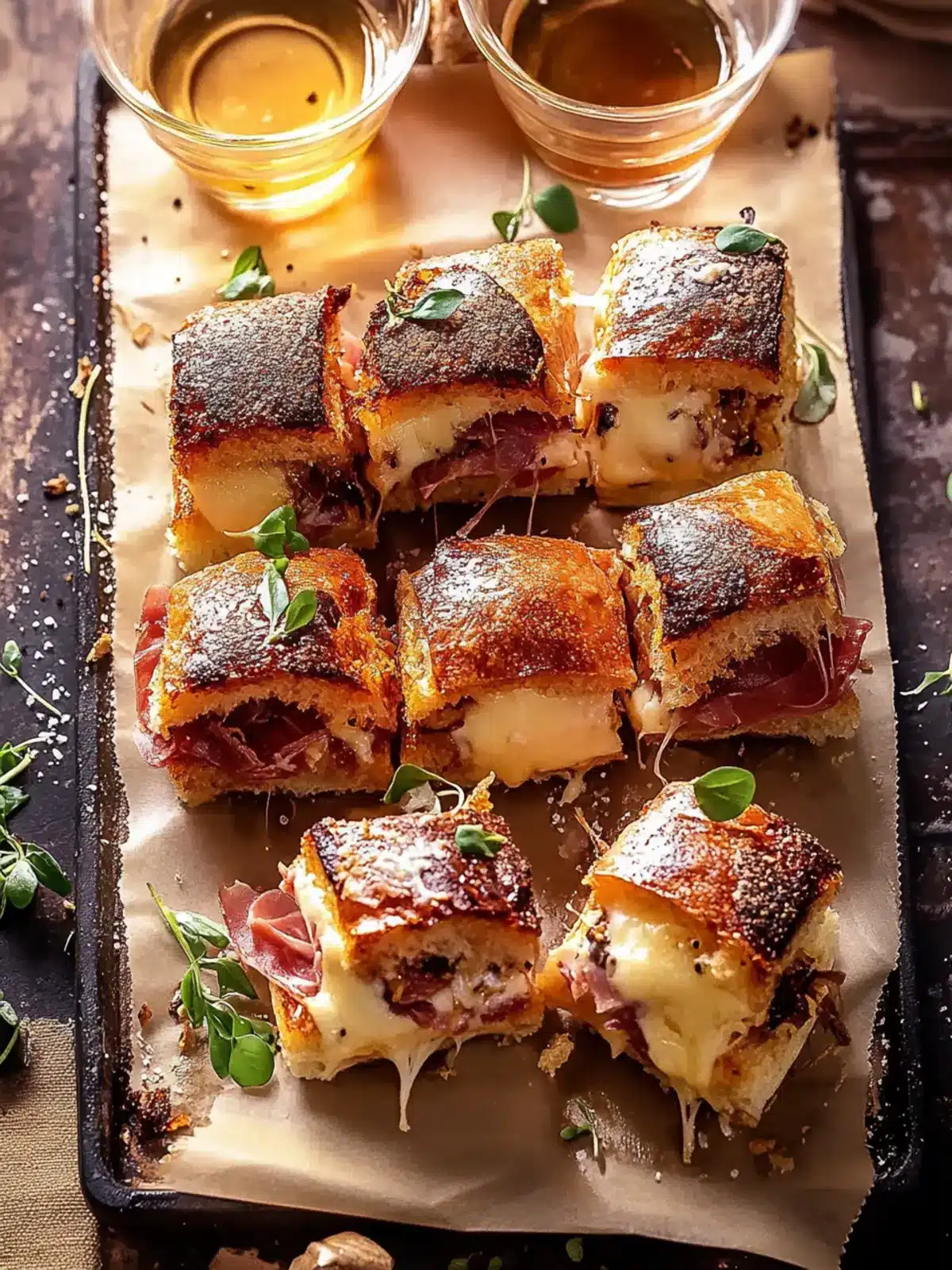 Crispy Prosciutto and Cheese Sliders for Ultimate Comfort Food 4 Crispy Prosciutto and Cheese Sliders