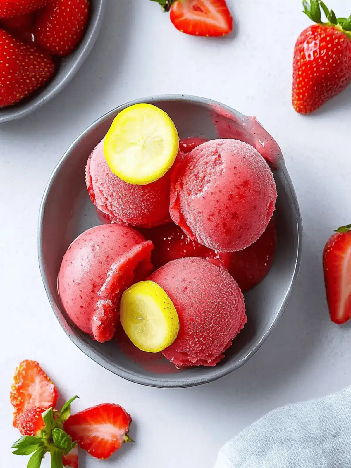 Easy Homemade Strawberry Sorbet: 4 Ingredients, Pure Bliss 3 Strawberry Sorbet