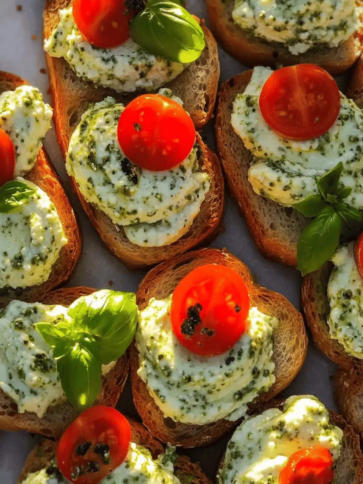 Whipped Pesto Ricotta Crostini for Irresistible Snacking 4 Whipped Pesto Ricotta Crostini