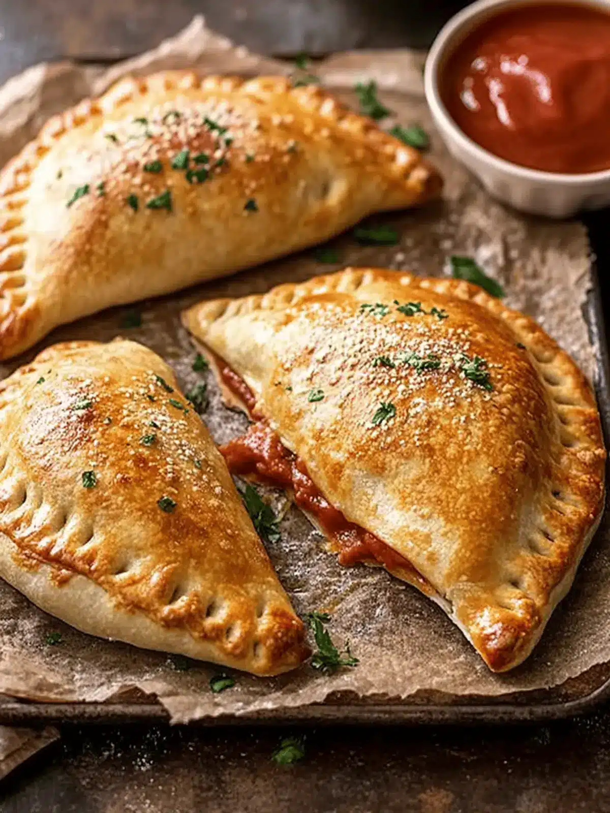 Savory Homemade Calzones with Ricotta and Spinach Magic 4 Calzones