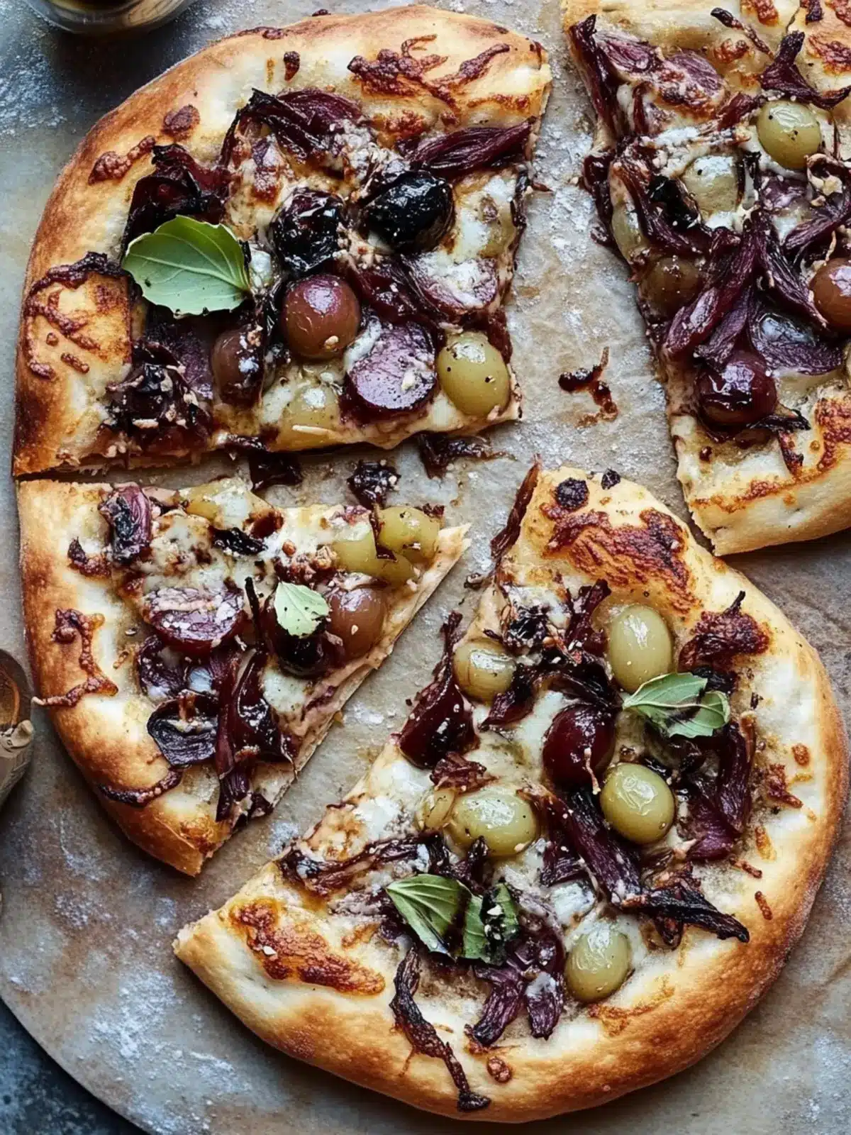 Roast Grape, Balsamic, and Radicchio Spelt Pizzas to Savor 3 Roast grape, balsamic and radicchio spelt pizzas